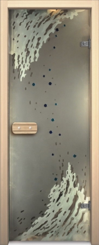 Двери для сауны Арт серия с фьюзингом 9-й вал