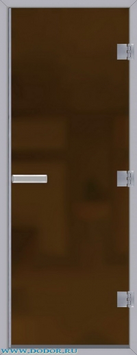 Дверь для сауны Хамам 60G бронзовая матовая