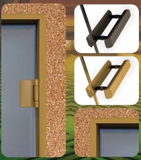 двери хамам в цвете золото и черный никель