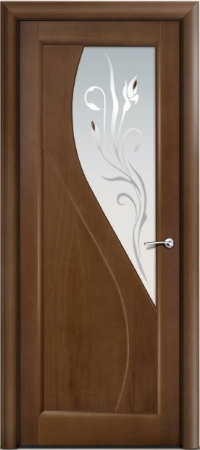 Дверь Мильяна серия Стелла модель Яна Палисандр модельное стекло