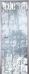 Стеклянная дверь Граффити