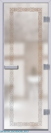 Дверь для сауны Хамам 60G бесцветная матовая Акжол