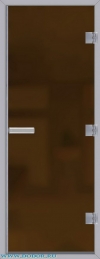 Дверь для сауны Хамам 60G бронзовая матовая