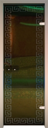 Двери для сауны Хамам Бронза ID-134 алюминий меандр