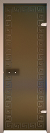 Двери для сауны Хамам Бронза матовая ID-134 алюминий меандр
