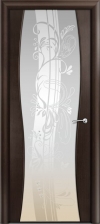 Дверь Мильяна Омега 1 Венге Белое стекло рисунок Мотив