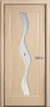 Дверь Мильяна серия Стелла модель Веста Беленый дуб  модельное стекло 