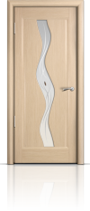Дверь Мильяна серия Стелла модель Веста Беленый дуб модельное стекло 