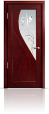 Дверь Мильяна серия Стелла модель Яна Красное дерево модельное стекло