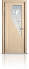 Дверь Мильяна серия Стелла модель Яна Беленый дуб модельное стекло
