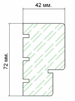 Профиль дверной коробки стеклянной двери для сауны и бани производства АКМА